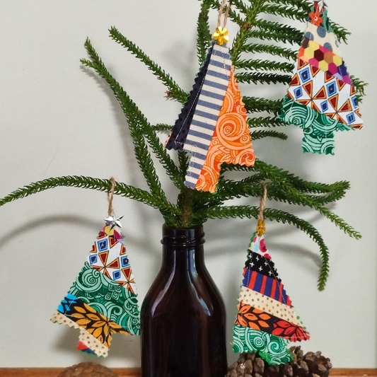 Scrappy Christmas Tree Ornaments